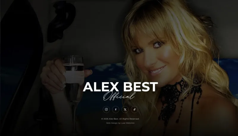 Alex Best website designed by Luxe Websites