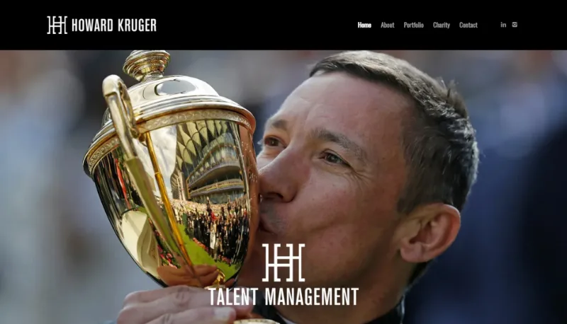 Howard Kruger website designed by Luxe Websites