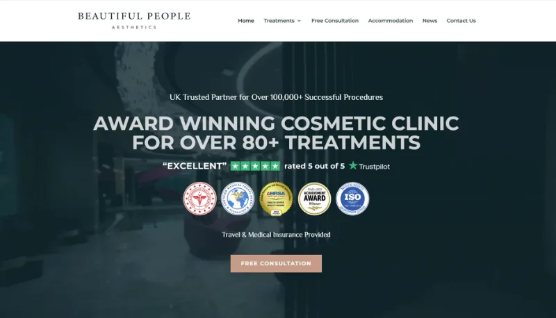 Beautiful People Aesthetics website designed by Luxe Websites